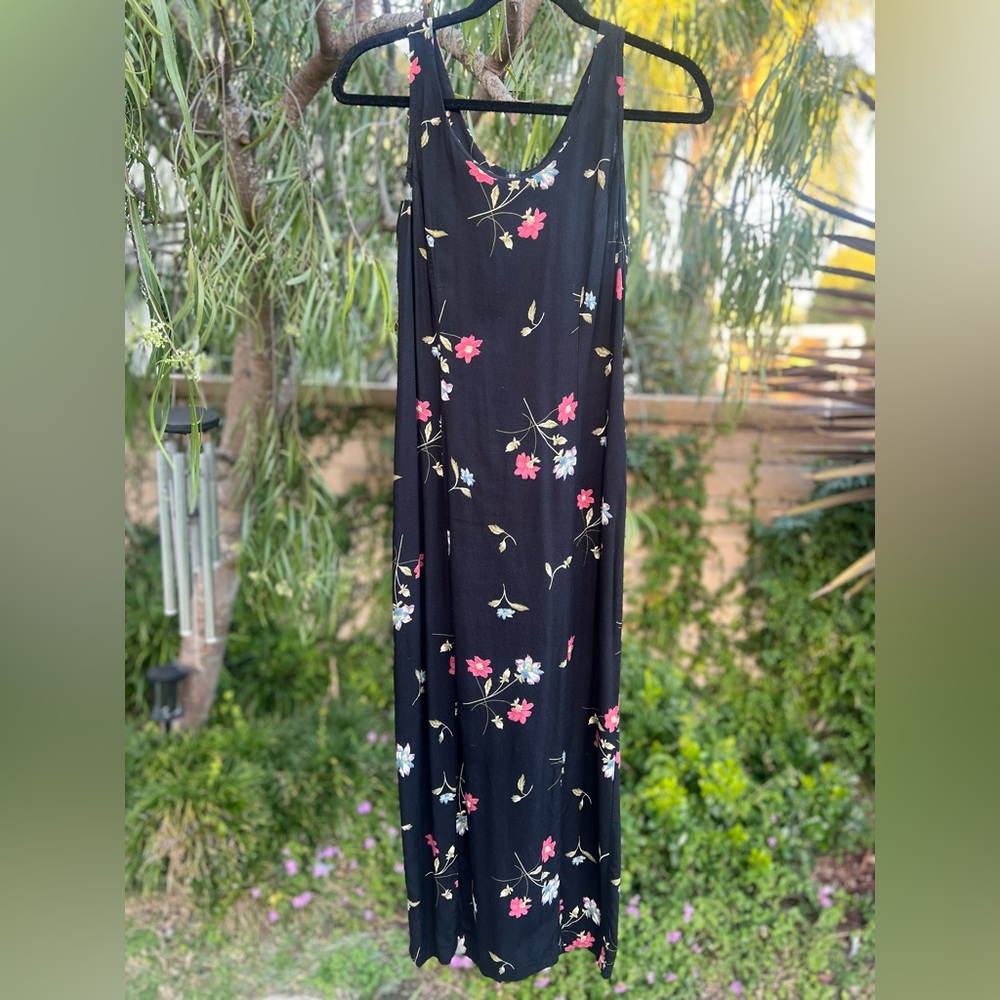Vintage floral corset-style long dress